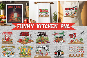 Kitchen Cutting Board PNG Bundle