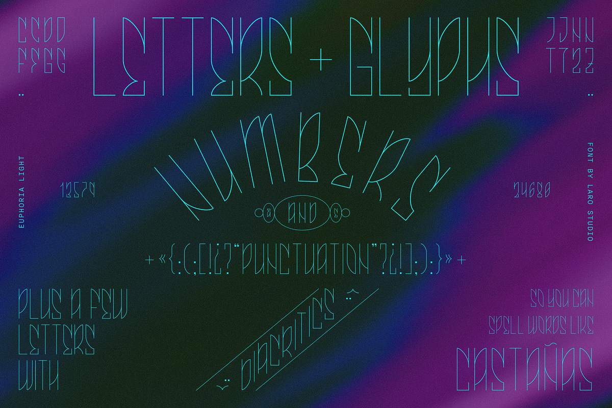 Euphoria Font Family by LARO Studio, a Font by larostudio (Photo 7 of 8)