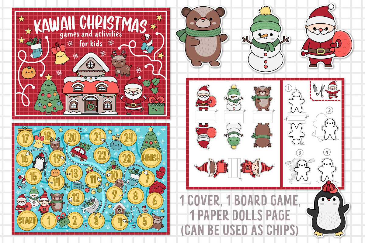 Kawaii Christmas games, an Animal Illustration by Lexi Claus (Photo 2 of 12)