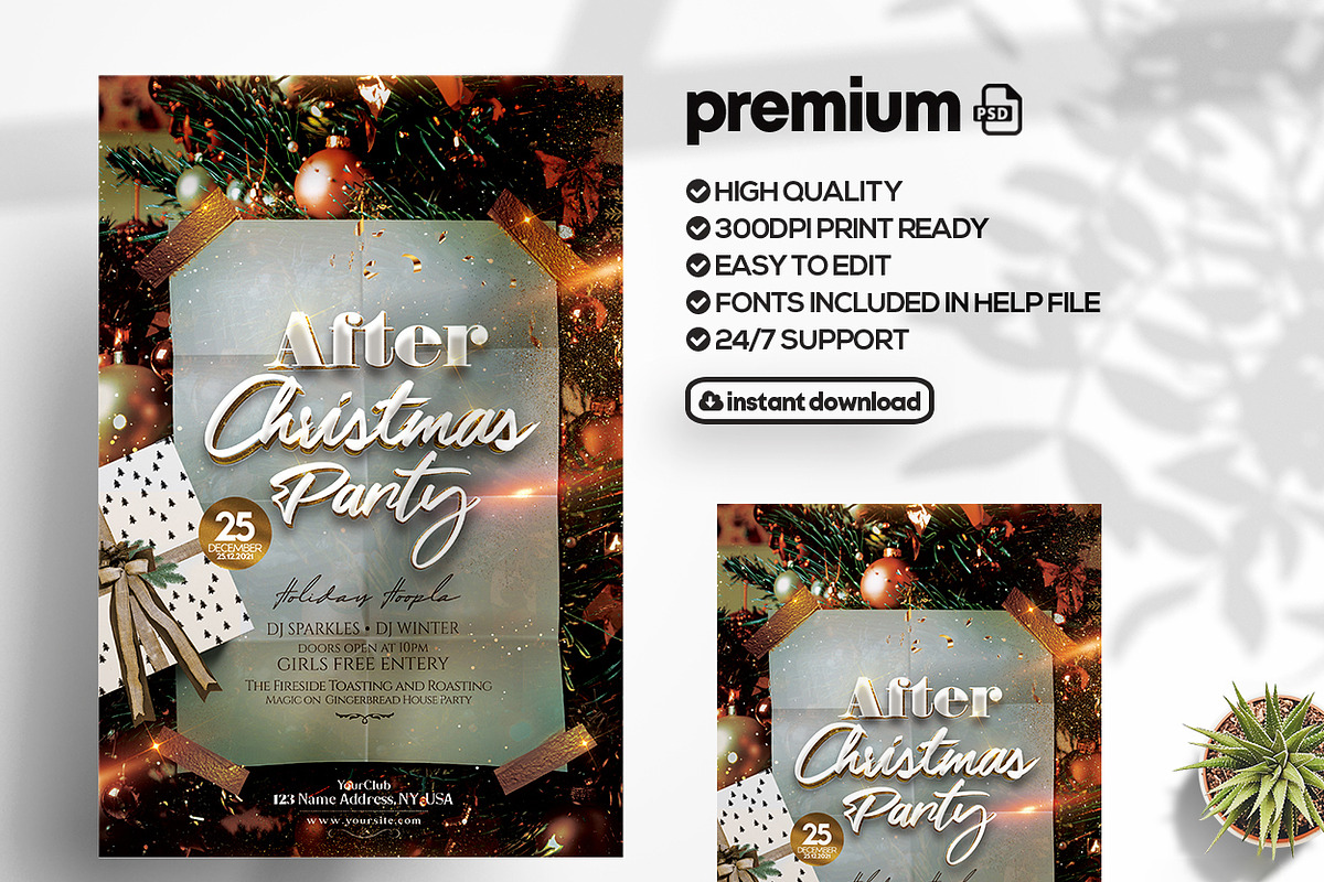 New Year & Christmas Bundle Flyers, a Flyer Template by Ronita Shkodra (Photo 4 of 7)