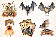 Vintage Halloween Clipart Collection, an Illustration by Libby Wishes (Thumbnail 7 of 9)