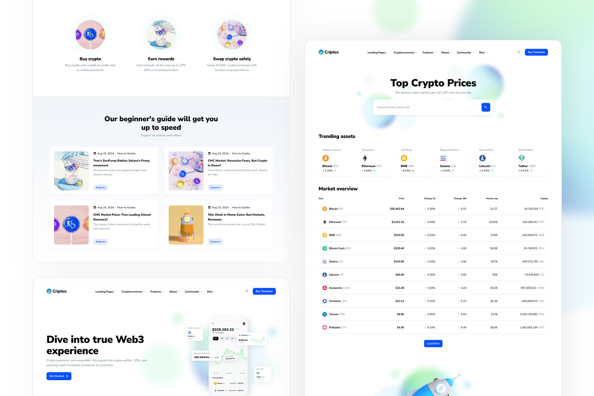 Criptex - Crypto Framer Template, a Landing Page Template by WhiteUI.Store (Photo 2 of 8)