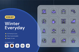 Winter Everyday Icon, a Duotone Icon by Nathaya Studio
