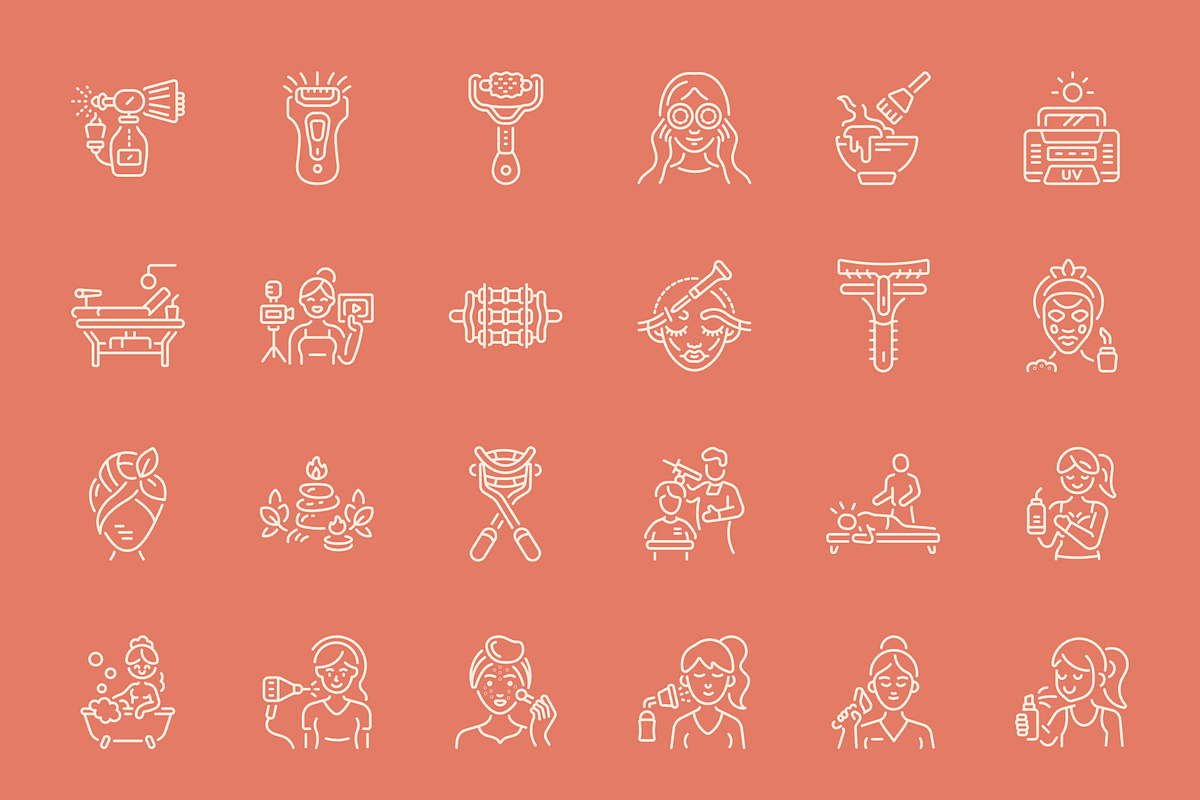 Beauty Icon Art Set, an Outline Icon by Prosymbols (Photo 7 of 8)