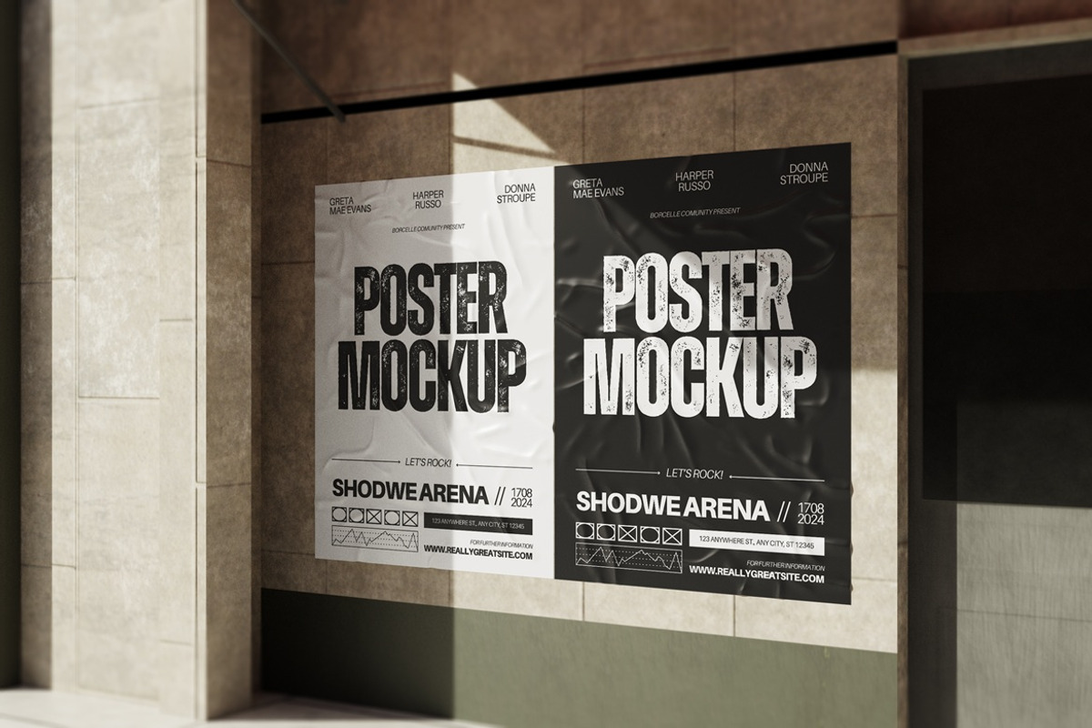 Glued Poster Mockup, a Product Mockup by Momogi (Photo 5 of 6)