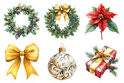 Watercolor Elegant Christmas Clipart, an Illustration by Daily.Designs (Thumbnail 5 of 5)