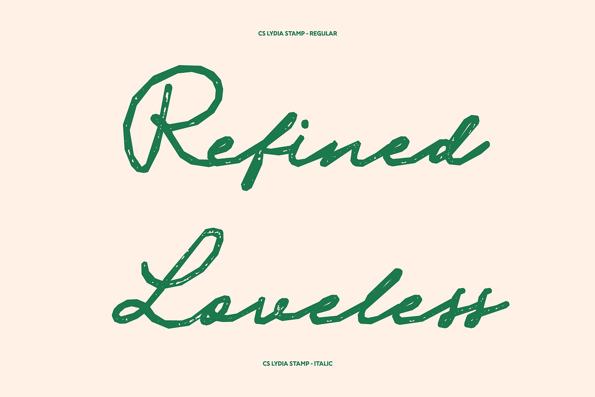 CS Lydia Stamp, a Script Font by Craft Supply Co. (Photo 5 of 8)