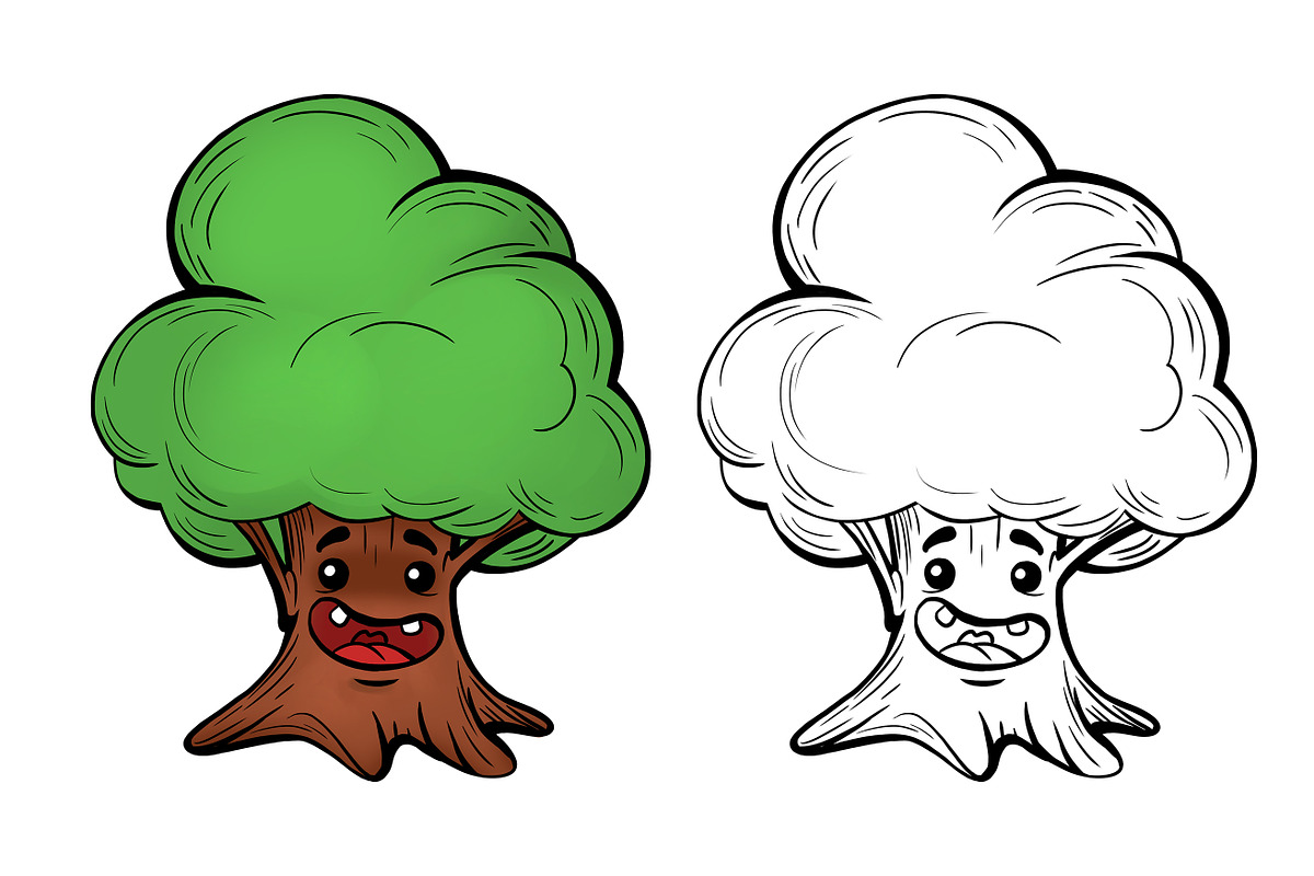 Funny Halloween Trees, an Illustration by NadyaKo (Photo 2 of 7)