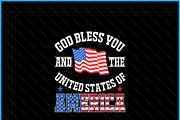 God Bless You And The Usa Flag SVG, an Object Graphic by Creativeusart (Thumbnail 2 of 4)