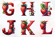 Spring strawberry Alphabet clipart, an Illustration by RobertsArt (Thumbnail 2 of 7)