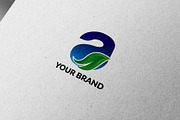 A leaf Logo, Alphabet Logo, a Logo, a Branding & Logo Template by Zans Graphic (Thumbnail 1 of 2)