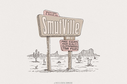 Welcome To Smutville PNG, Funny, an Illustration by SharpMarketplace