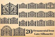 Ornamental Iron Gate Silhouette, an Object Graphic by hafijul (Thumbnail 1 of 4)