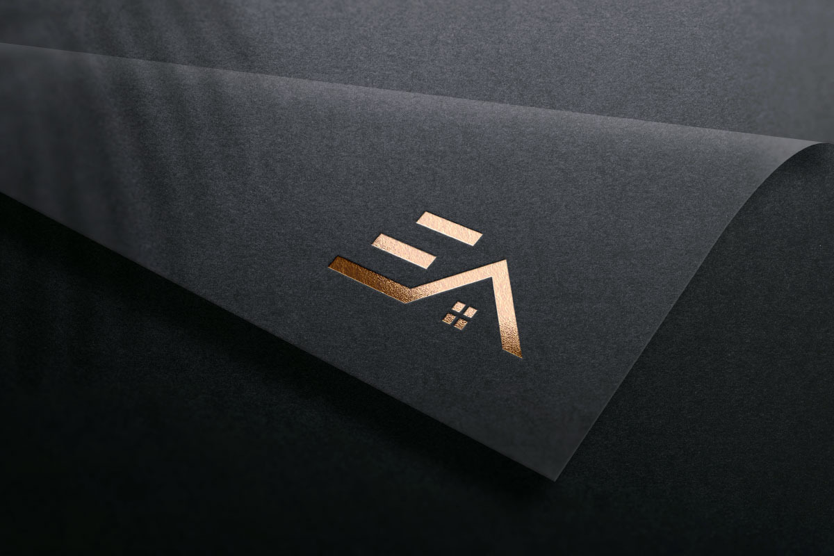 Minimal House Icon Letter E Design