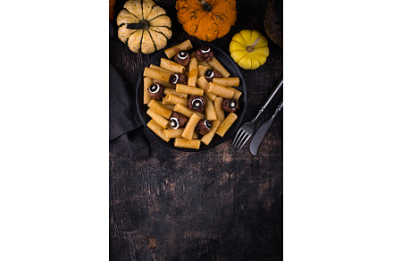 Halloween pasta with meatballs in, a Food & Drink Photo by Yulia Furman