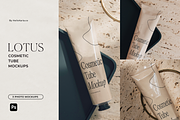 Cosmetic Tube Mockups - Lotus, a Packaging Mockup by HelloKarla (Thumbnail 6 of 6)
