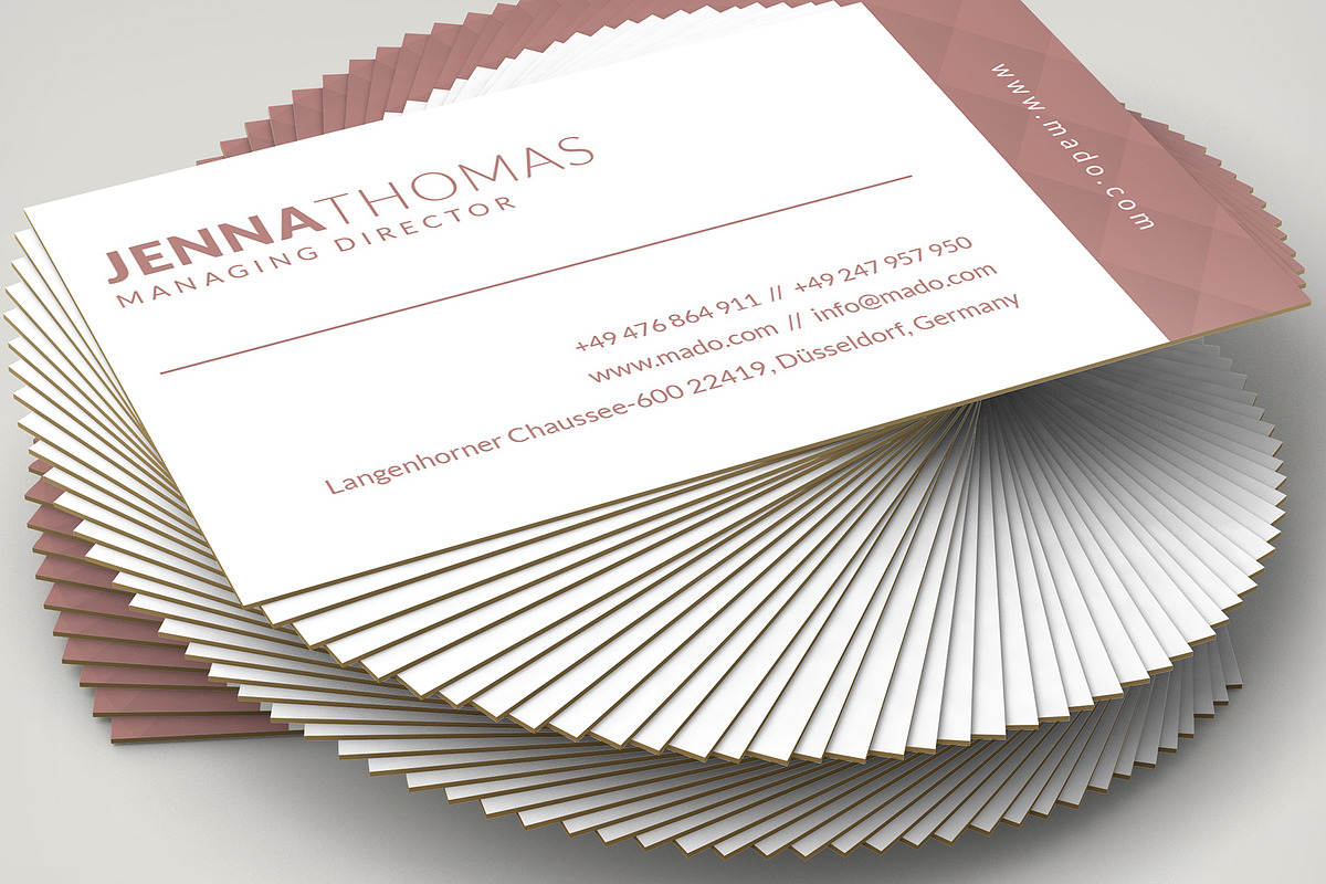 Premium Pink Business Card, a Business Card Template by Marvel (Photo 3 of 5)