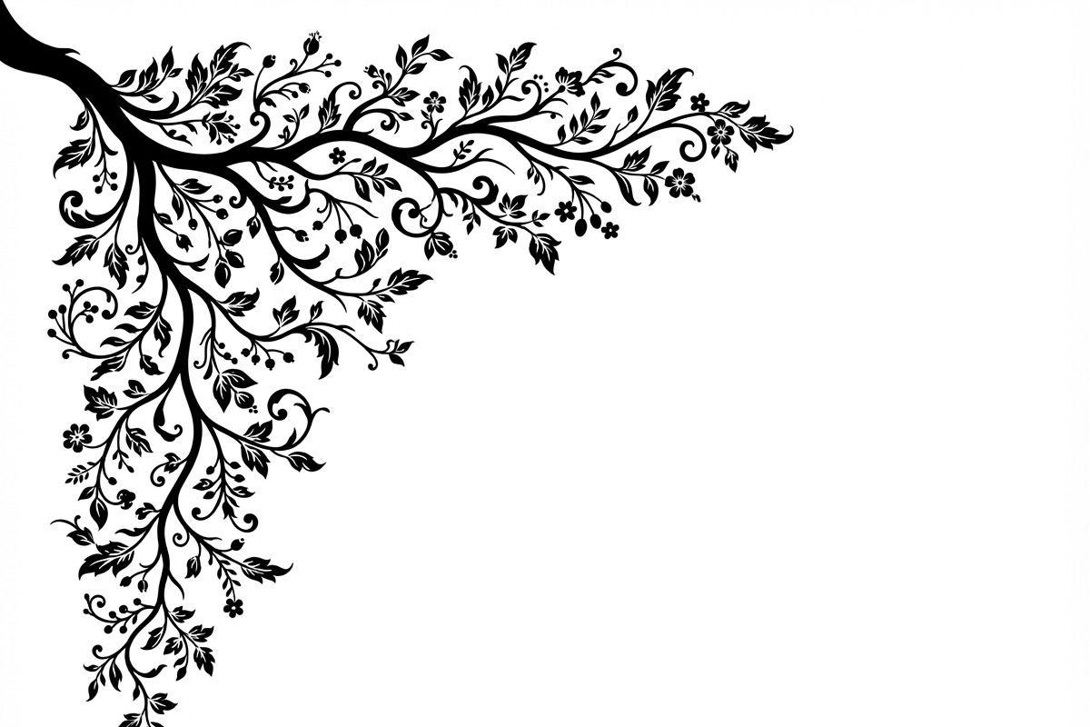 50 Tree Branch Corner Silhouette, a Decorative Illustration by Amazin_art (Photo 35 of 46)