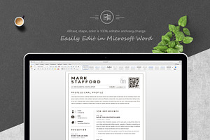 CV Template With MS Word Resume