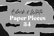 34 Black & White Ripped Paper Pieces, an Abstract Photo by Ksuview (Thumbnail 1 of 5)