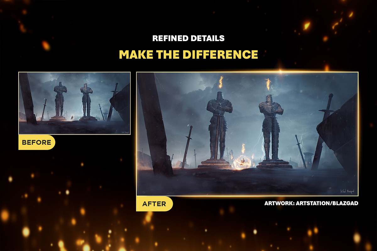 170+ Golden Magic Overlay Effects, an Object Graphic by Mikel Blazgad (Photo 5 of 11)