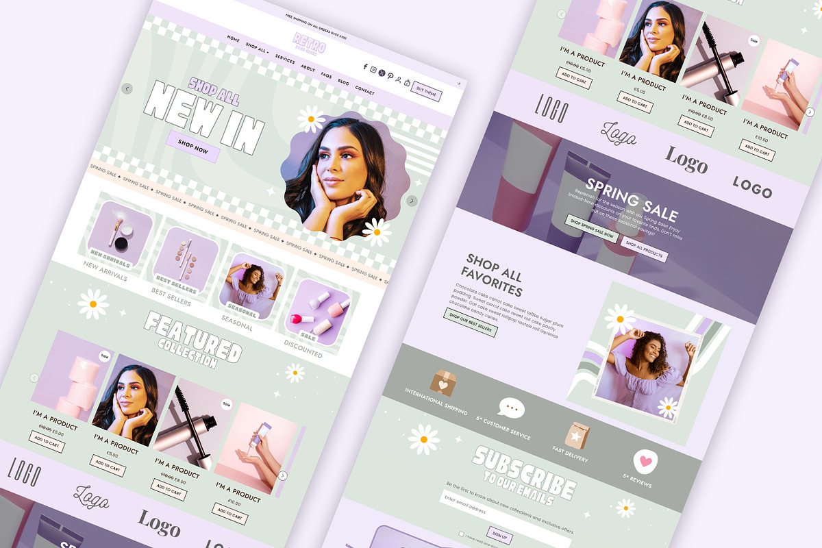 Retro Sage Green Shopify Themesage g, a Shopify Template by Template Twist Shop (Photo 6 of 9)