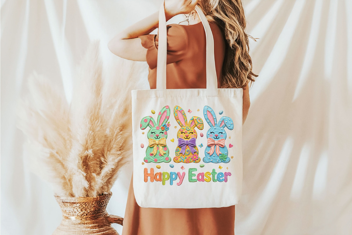Brushstroke Happy Easter Bunny Png, an Illustration by Designking (Photo 2 of 4)