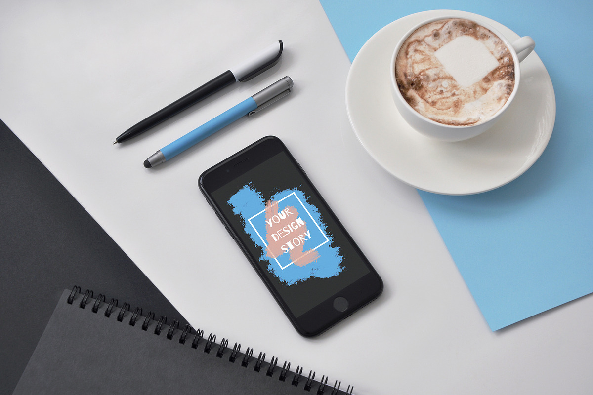 iPhone 7 Black – 7 PSD Mockups, an iPhone Mockup by hezytheme (Photo 3 of 7)