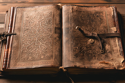 Old open book ideal for copy space., a School & Education Photo by Perpis