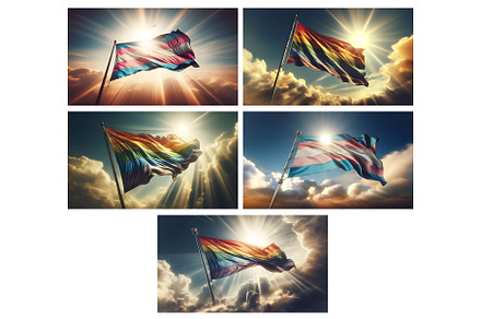 Stunning LGBTQIA+ Pride Flag x5