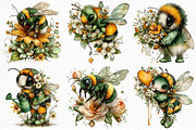 Whimsical Spring Bee Clipart Png, an Illustration by Craft Nest (Thumbnail 5 of 5)