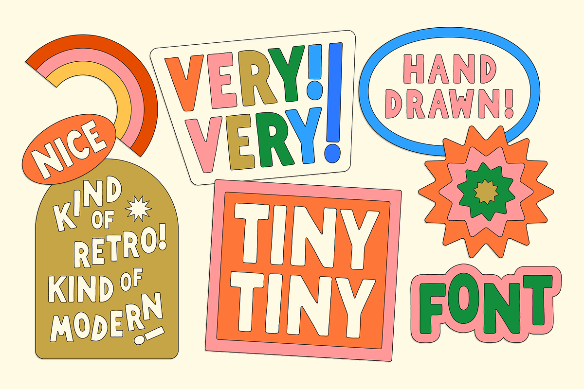 Very Font Family - Handmade Retro, a Sans Serif Font by Studio Funshop by Kelli (Photo 20 of 21)