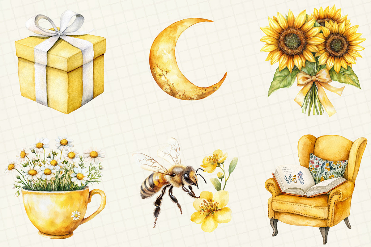 Yellow Mother's Day Clipart, an Illustration by OK Design (Photo 5 of 5)