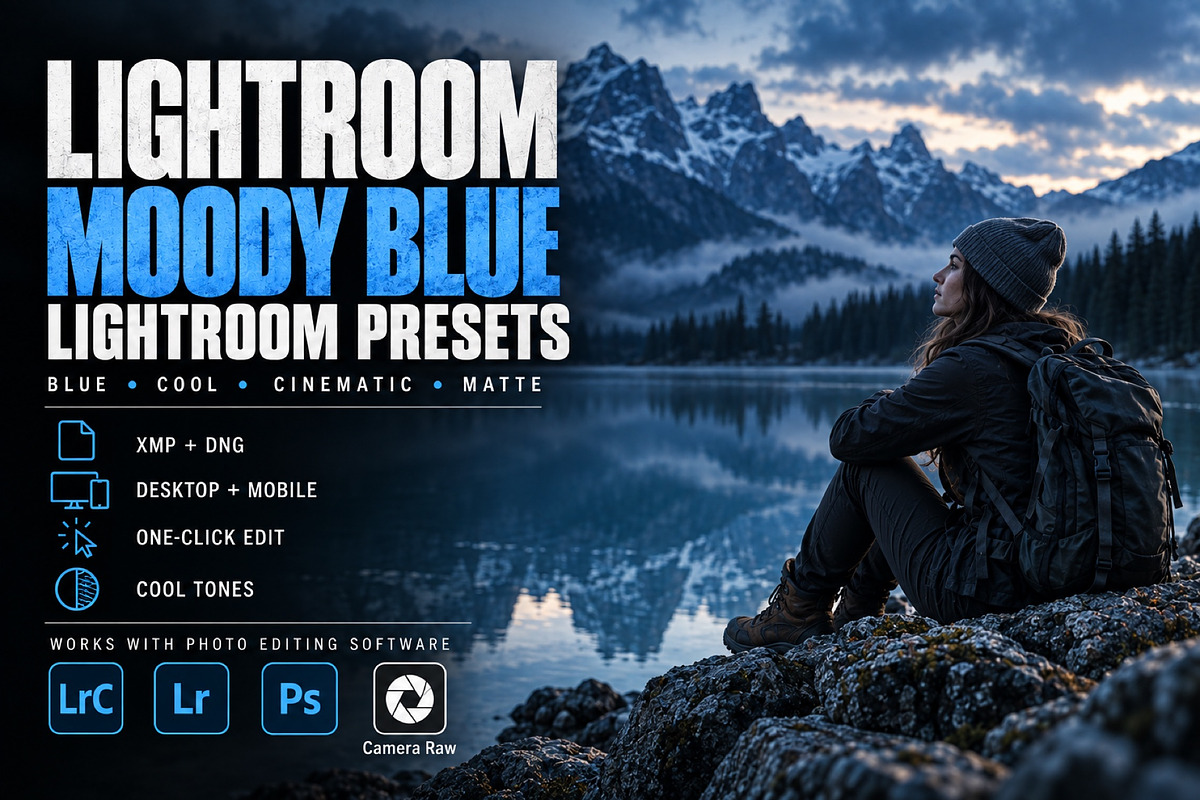 Moody Blue Lightroom Presets, a Preset Add-On by AAA Presets (Photo 1 of 16)