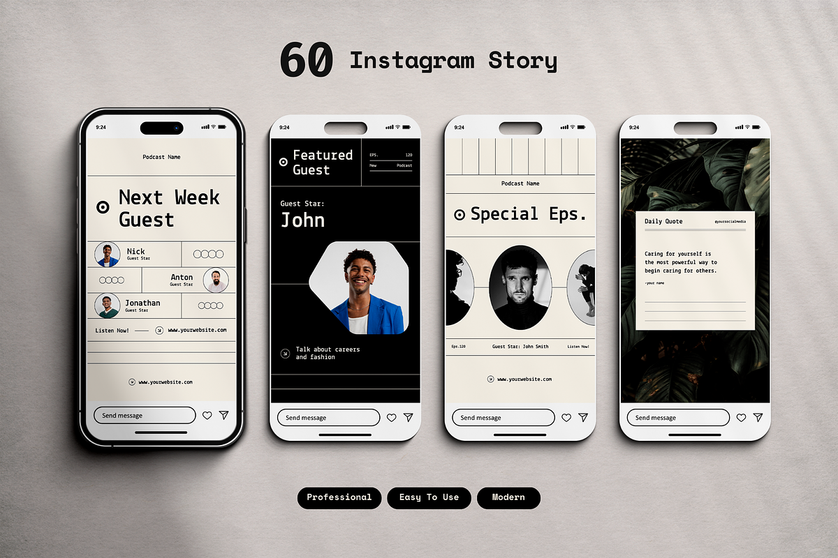 120 Podcast Instagram Template, a Social Media Template by Branding Victory STD (Photo 4 of 10)