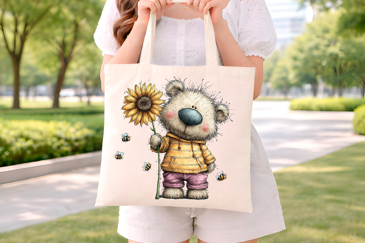 Watercolor Bear And Bees Clipart, a Transportation Illustration by Digital Artistic99 (Photo 8 of 10)