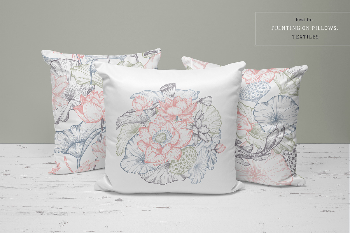Lotus Blossom Vector Collection, a Pattern Graphic by Molly art (Photo 8 of 16)