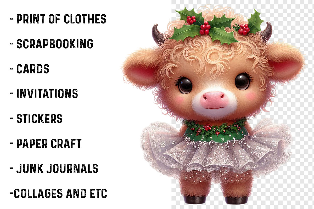 Christmas Animals Clipart PNG, a Transportation Illustration by SinaCreation (Photo 3 of 7)