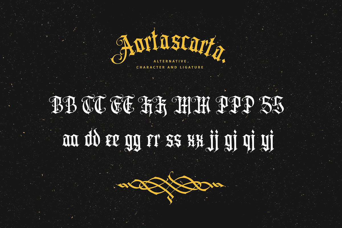 Aortascarta, a Blackletter Font by ilhamtaro (Photo 12 of 13)
