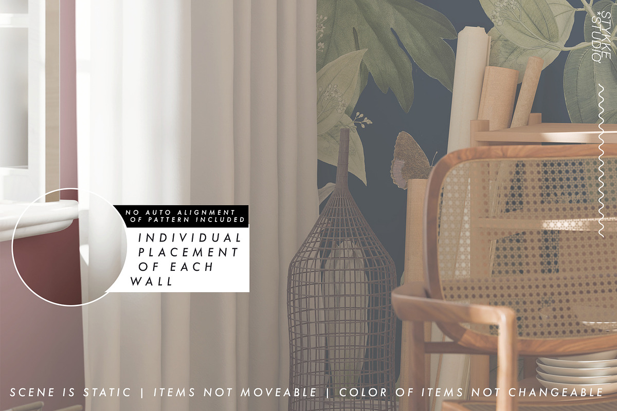 Wallpaper Mockup | MEYKA'S WALLS, a Household Mockup by Stykke Studio (Photo 5 of 11)