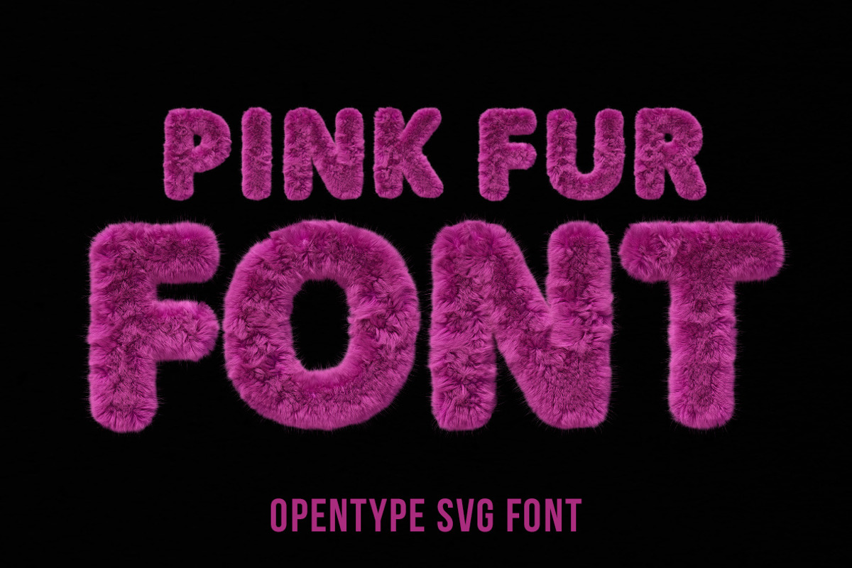 Pink Fur Font, a Font by Handmadefont (Photo 1 of 9)
