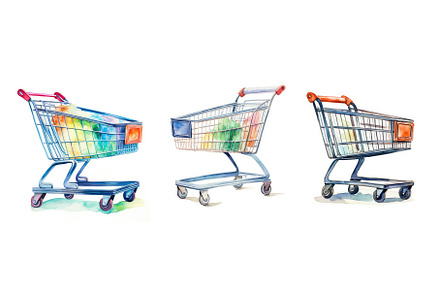 basket shopping cart ai generated, a Background Photo by pikepicture