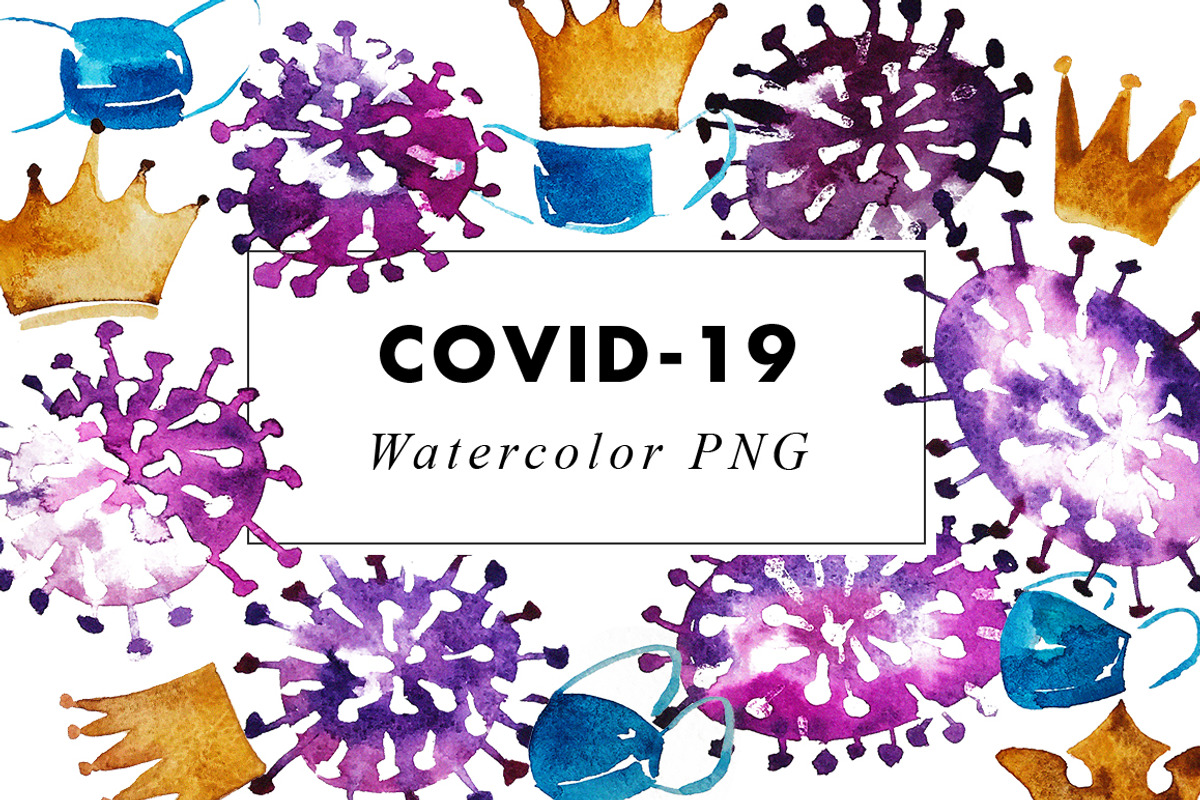 Watercolor Coronavirus Covid-19, an Illustration by Heartmade by Claudia (Photo 1 of 4)