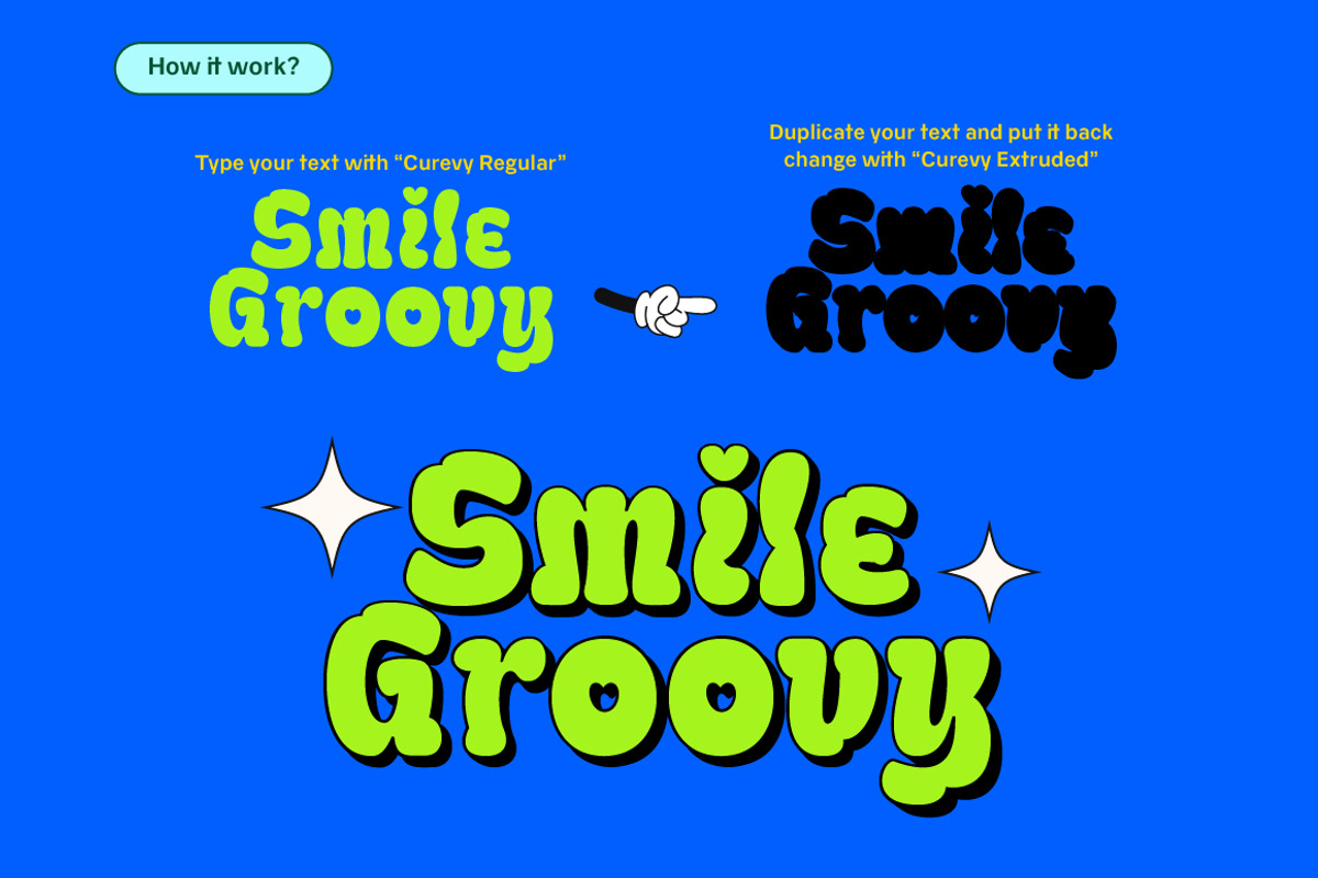 Curevy bold groovy font, a Handwritten Font by Angin Studio (Photo 6 of 14)