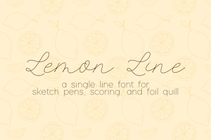 Lemon Line Single Line Font