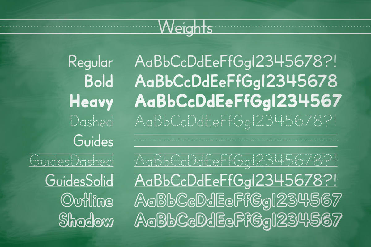 Dash to School - a handwriting font preview 3