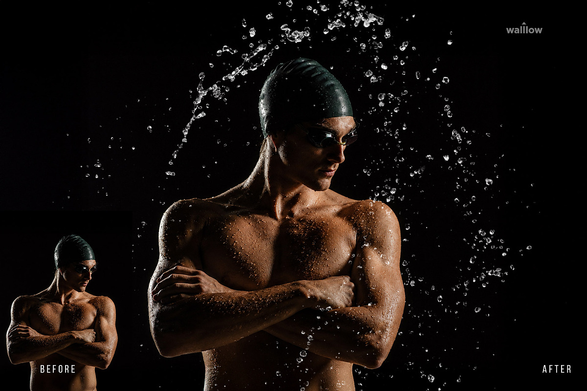 6 Water Splash Photoshop Brushes ABR, a Brush Add-On by Walllow Creatives (Photo 2 of 4)