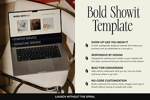 Bold Showit Website Template, a Landing Page Template by Nicxle Creative Studio