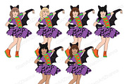 Boo Girls And Children Clipart, a Person Illustration by GlamArtZhanna (Thumbnail 4 of 5)