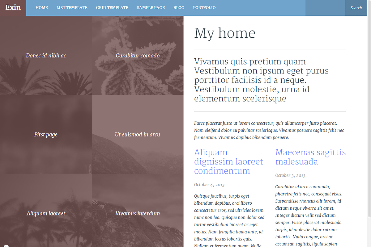 Exin WordPress theme, a WordPress Template by FineHive (Photo 2 of 5)